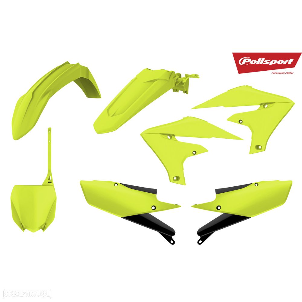 kit plasticos polisport amarelo fluor yamaha yz 250f / 450f - 1