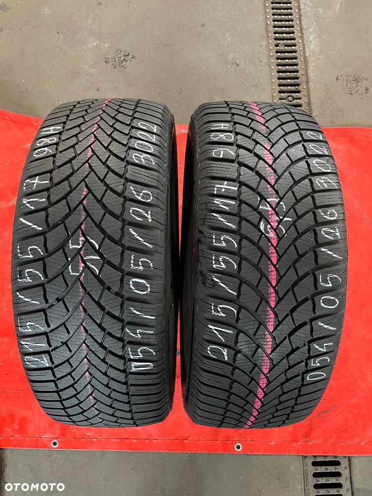 2szt. opony zimowe 215/55R17 98H Bridgestone Blizzak LM005 - 1