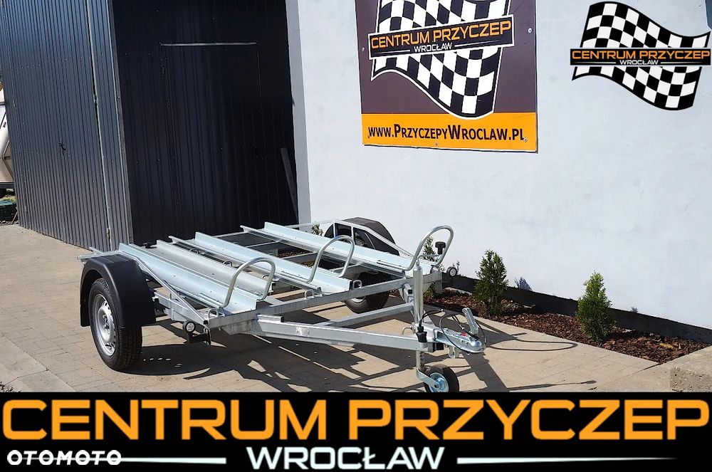 Inny OD RĘKI ! SOLIDNA I TRWAŁA PRZYCZEPA PODMOTOCYKLOWA / 3 RYNNY / DO 2 MOTOCYKLI / DMC 750kg / - 2