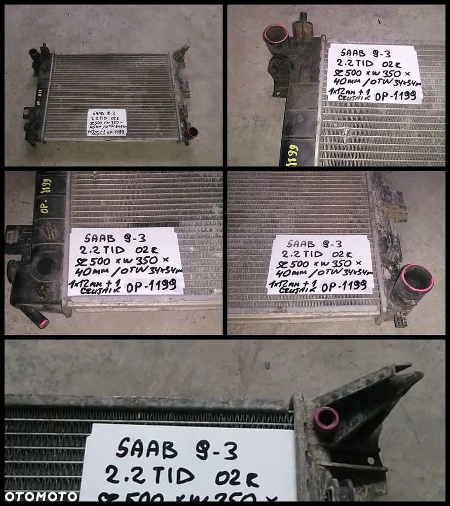 OPEL DAEWOO SAAB CHŁODNICA WODY AUKCJA NR2 - 21