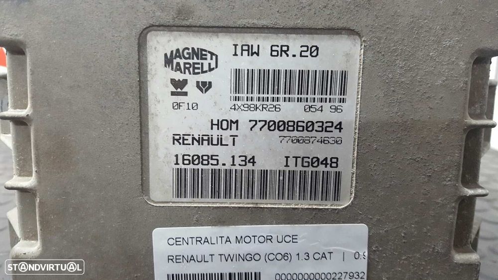 CENTRALINA DO MOTOR UCE RENAULT TWINGO (CO6) 1.3 CAT - 2