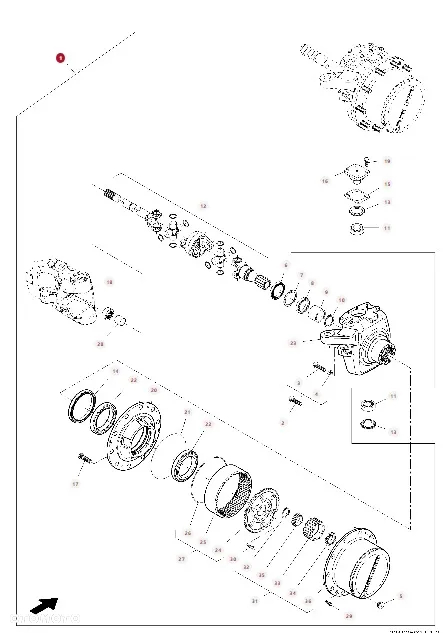 Zwolnica kompletna ACP0306880 Massey Ferguson 8727 - 13