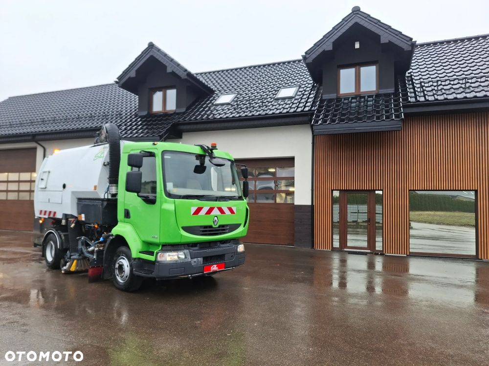 Renault Midlum 220 Zamiatarka Johnston Szczotki L/R Dodatkowy Silnik EUnited PM10 2014r Rura Do Liści - 1