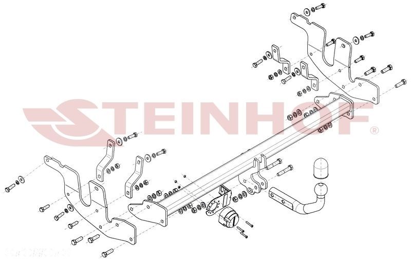 Hak Holowniczy + MODUŁ 7PIN  do Ford Ecosport od 11/2017 - 2