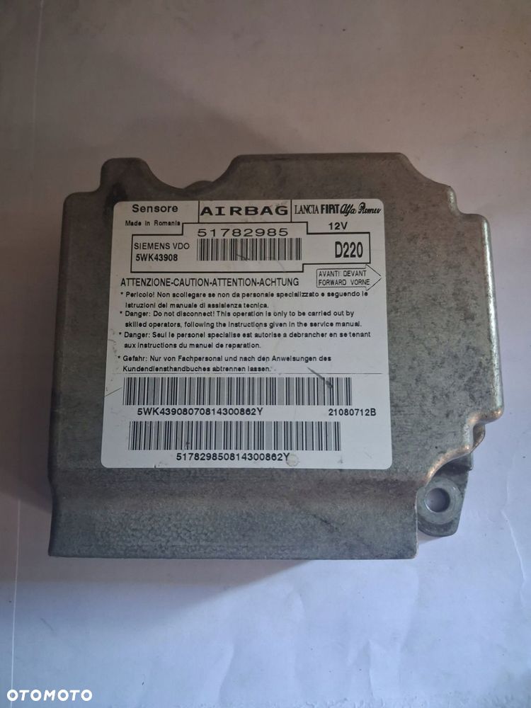 Sensor Airbag Fiat 500 Alfa Romeo 51782985 - 1