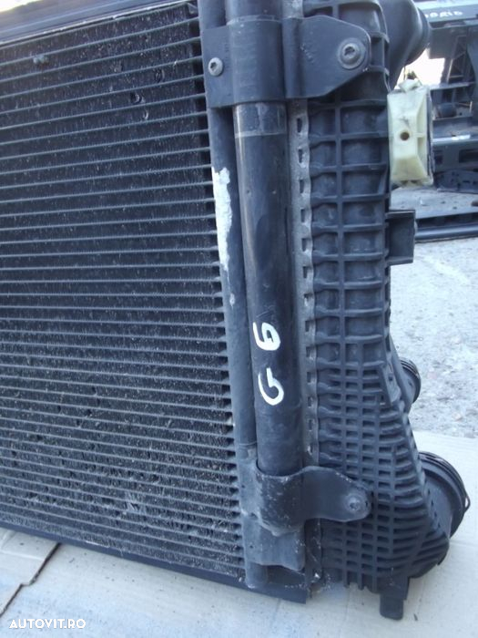 Radiator VW Golf 6 motor 1.4tsi radiatoare apa clima ventilatoare - 2