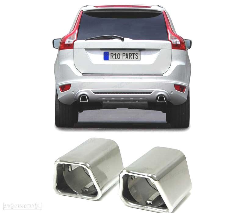 PONTEIRA DE ESCAPE VOLVO XC60 V60 S60 00- CROMO - 1