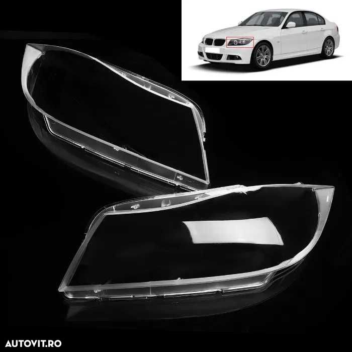Set 2 Sticle Faruri Sticla Far BMW Seria 3 E90 E91 Xenon, 2006-2012 - 3
