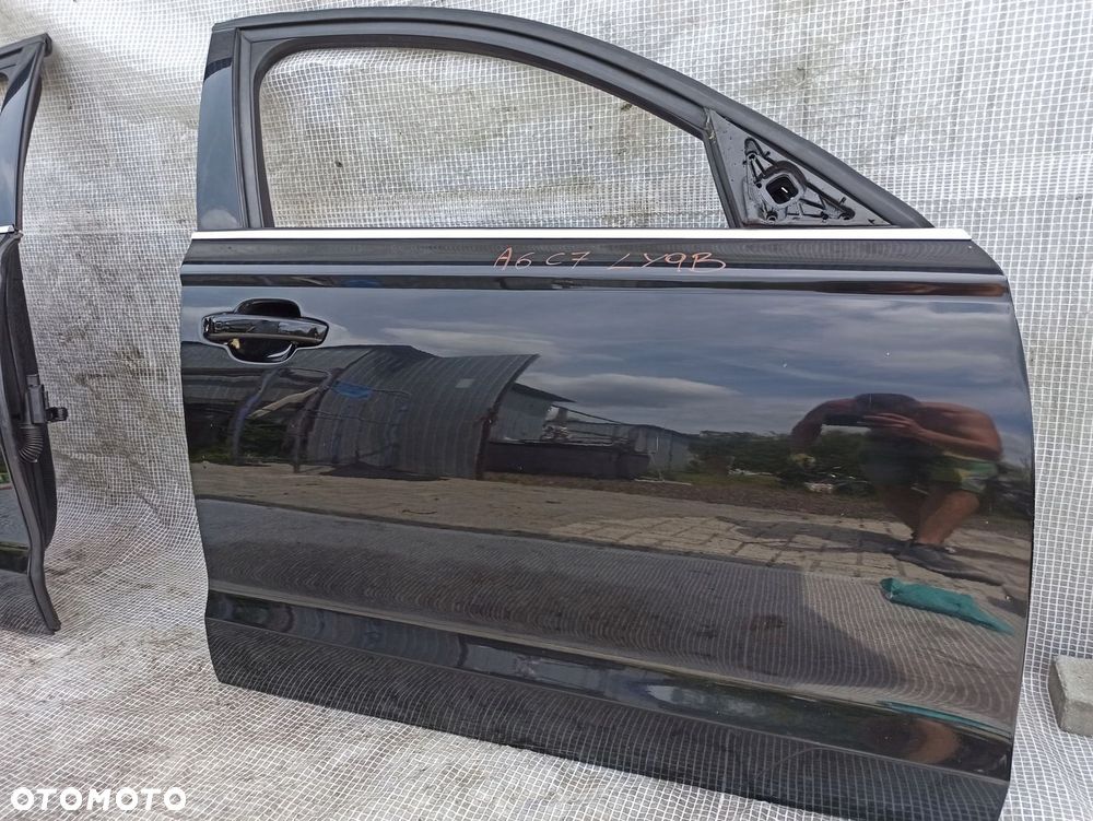 AUDI A6 C7 4G0 DRZWI PRAWE PRZEDNIE PRZÓD LY9B KOMPLETNE W KOLOR CZARNE - 7