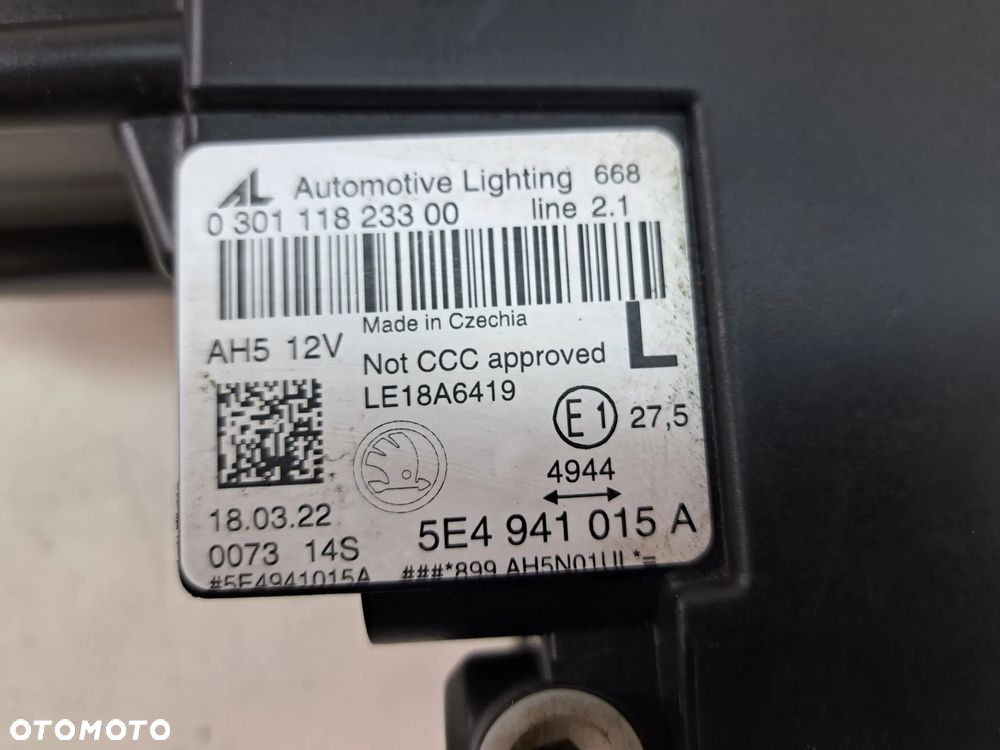 Škoda Octavia IV 4 lampa reflektor (Crystal Lighting) lewy przód 5E4941015A - 4