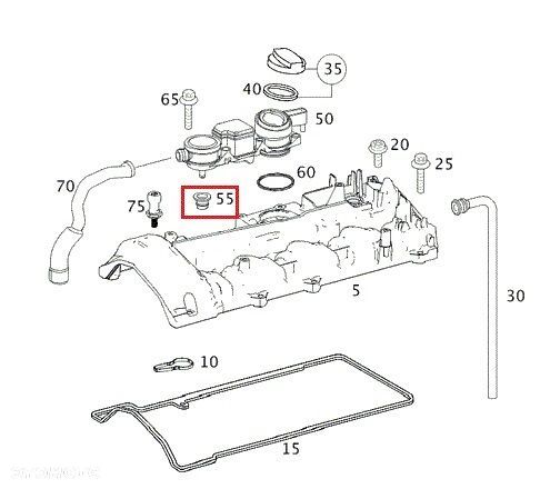 MERCEDES W209 W203 W211 W220 Uszczelka gumowa odmy - 3