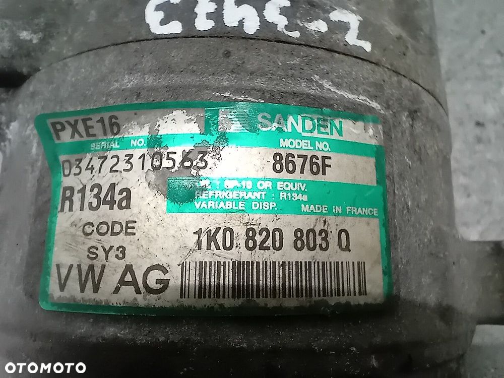 POMPA, SPRĘŻARKA KLIMATYZACJI VW PASSAT B6 1K0820803Q PXE16 2.0 TDI - 7