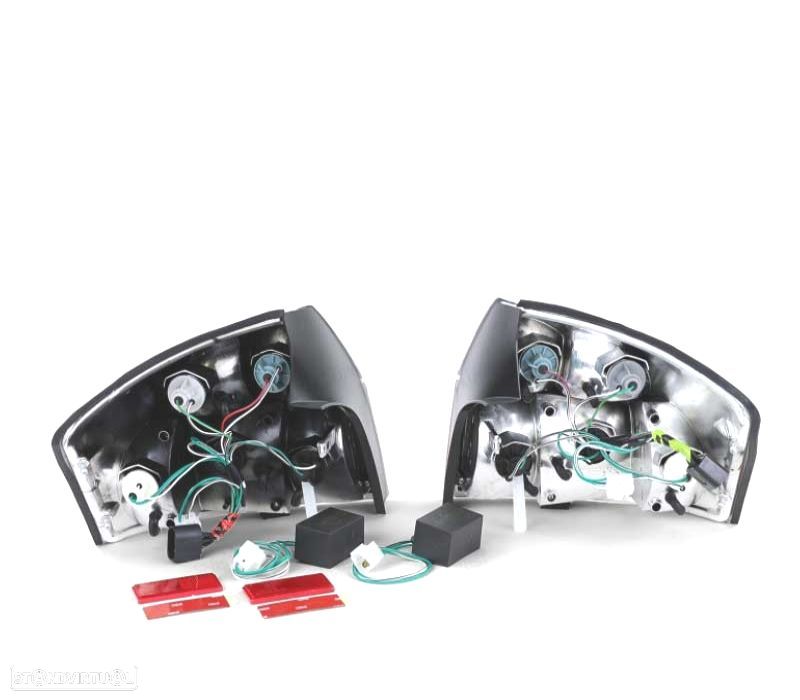 FAROLINS TRASEIROS LED AUDI A4 B6 00-04 VERMELHO BRANCO - 4