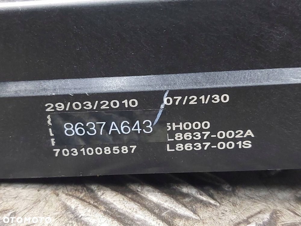 ZESTAW STARTOWY OUTLANDER II 2.0 16V 1860B526 E6T78176 8637A643 - 4
