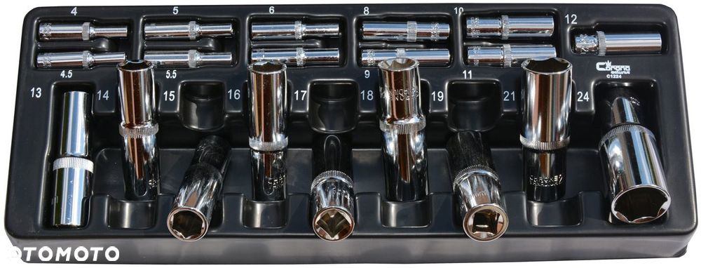 WKŁAD DO SZAFKI NARZĘDZIOWEJ NASADKI DŁUGIE 4-24mm - 2