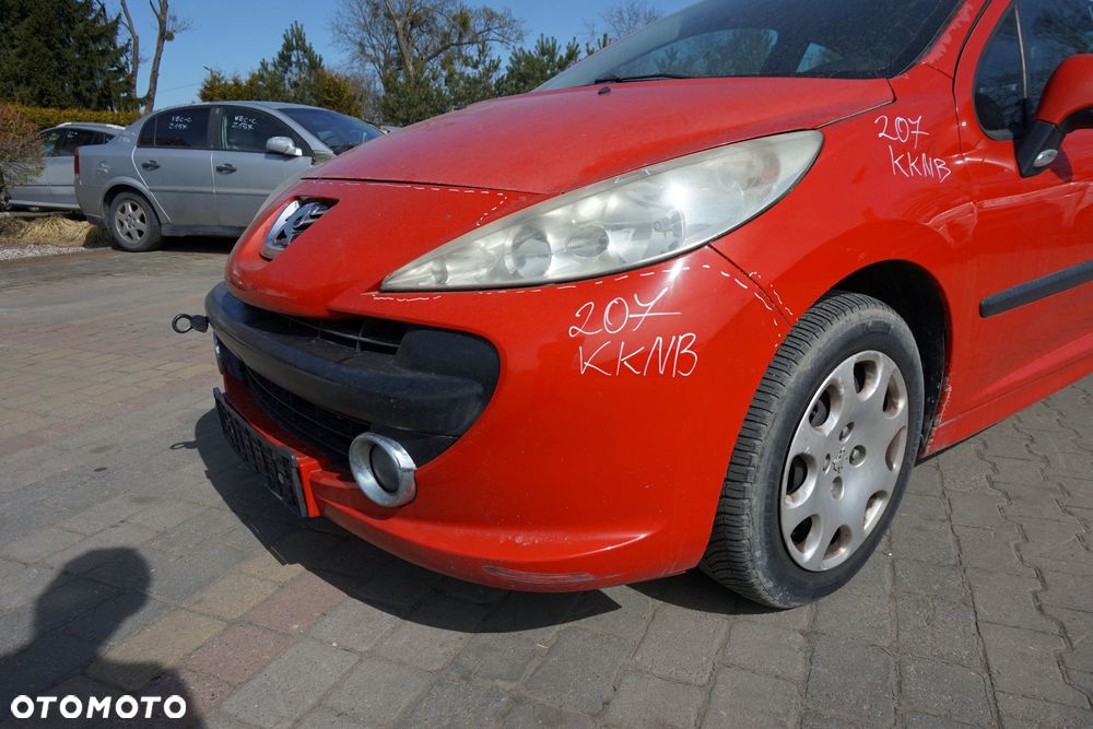 MASKA ZDERZAK BŁOTNIKI LAMPY 207  KKNB  PEUGEOT 2006-2009 CZERWONY PRZÓD KOMPLETNY - 27