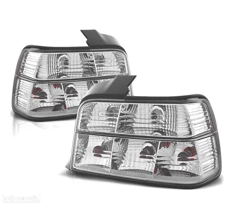 FAROLINS TRASEIROS PARA BMW E36 90-99 SEDAN CRYSTAL WHITE LEX - 1