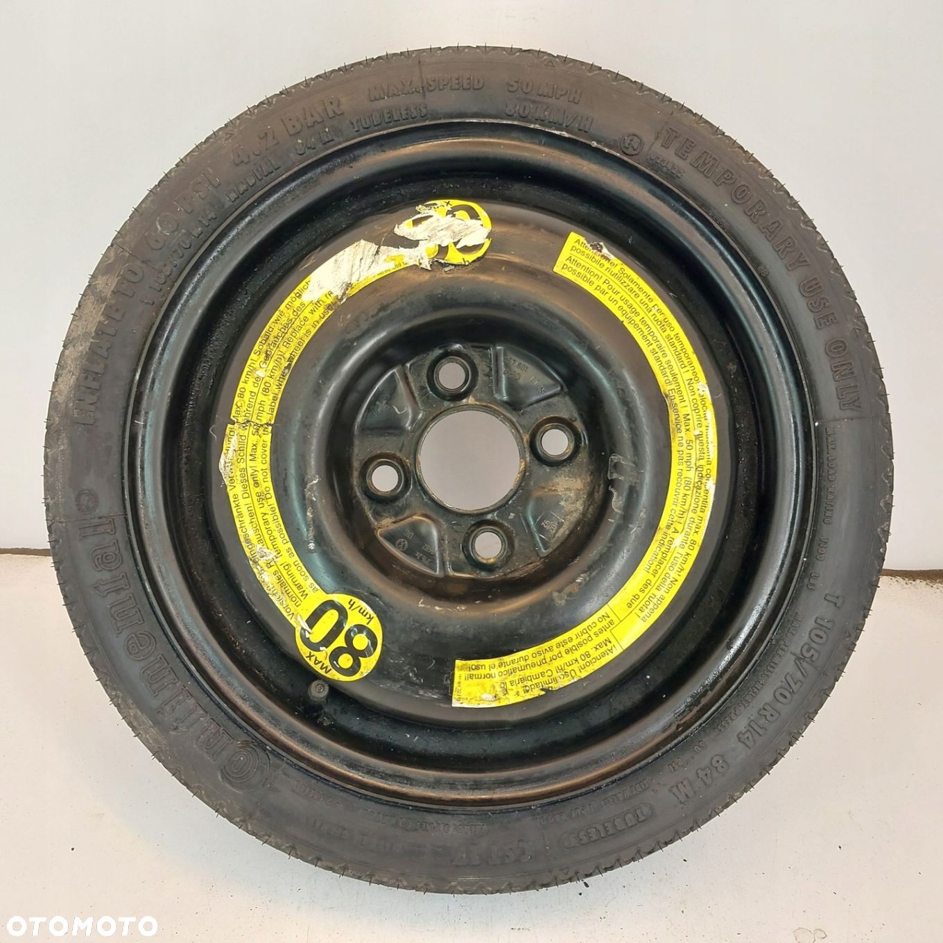 Koło dojazdowe Dojazdówka 14 4x100 VW / Seat 105/70R14 B2040 - 1