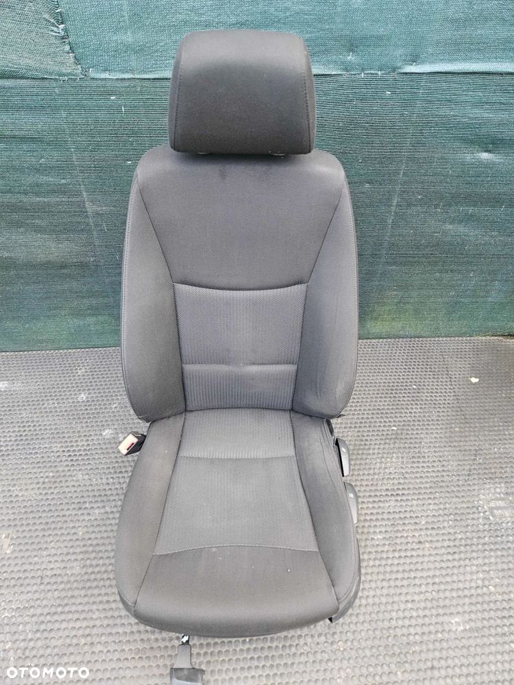 Fotel Kierowcy Siedzenie Welur Czarny Zagłówek BMW 3 E90 E91 2009r Lift LCI - 1