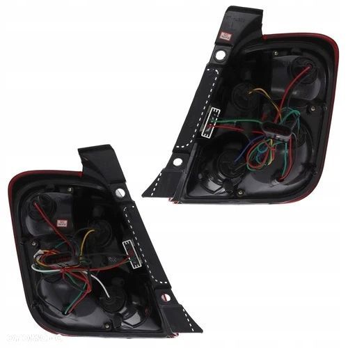 Lampy tyl ne kpl Diody Led Tuning Clear RedSmok Fiat 500 500c 312 2007-2015 - 2