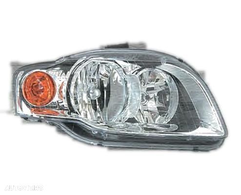 Far Audi A4 (B7) 11.2004-09.2006 TYC fata dreapta tip bec H7+H7 semnalizare portocalie, cu motoras - 1