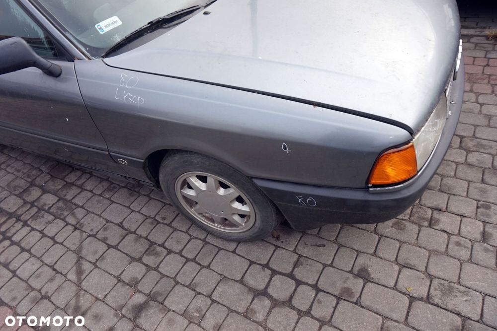 MASKA ZDERZAK BŁOTNIKI LAMPY 80 B3 LY7P  AUDI 1986-1991 SZARY PRZÓD KOMPLETNY - 15