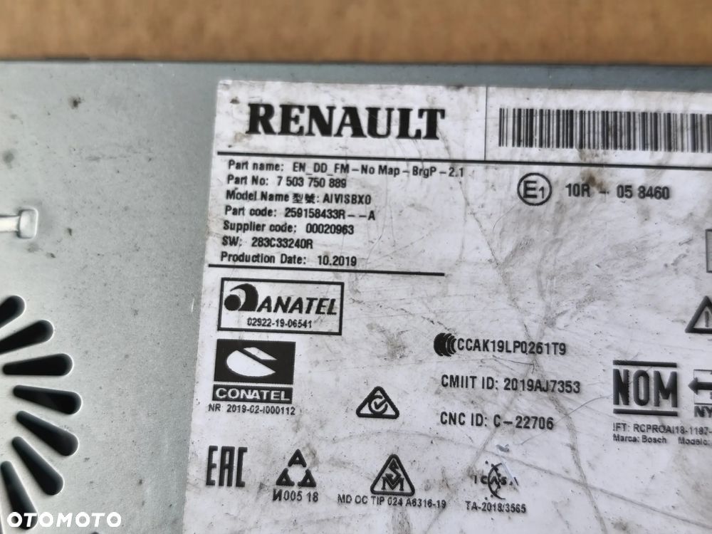 RADIO NAWIGACJA CZYTNIK 259158433R RENAULT CLIO V CAPTUR II - 3