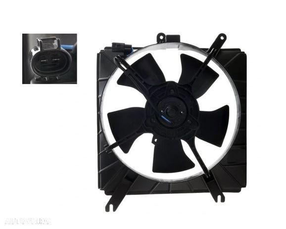 GMV radiator electroventilator Kia Rio 09.2000-02.2005 motor 1,5 16V, 1, 3; benzina, cutie manuala/automata, cu/fara AC, 120 W; 300 mm; 2 pini, - 1