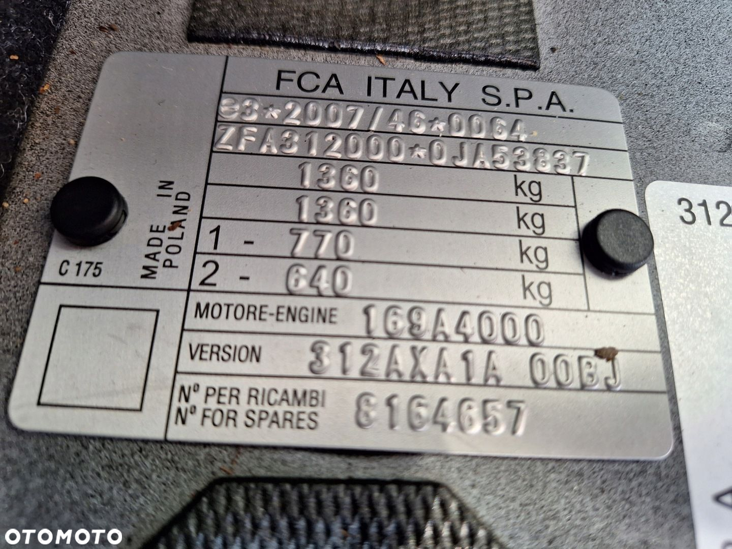 FIAT 500 LIFT 312 MIKROFON 735602389 - 11