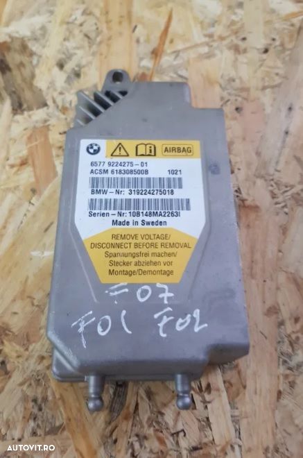 Modul Calculator Airbag Bmw F07 GT F01 F02 Cod 9224275 - 3