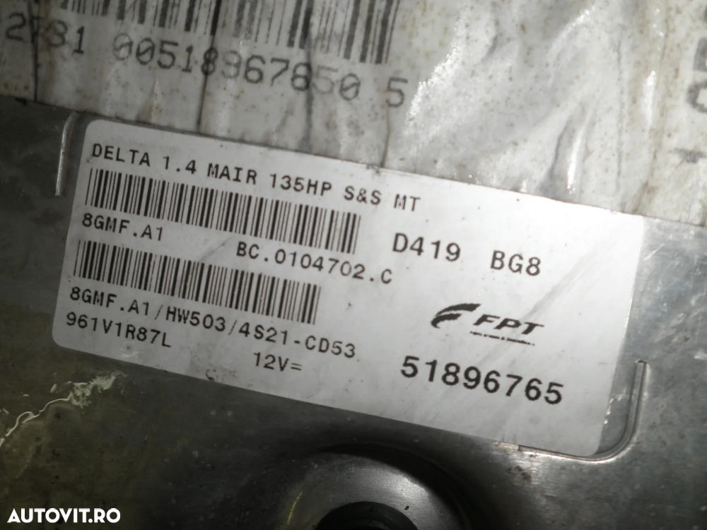ECU / calculator motor Lancia Delta 1.4 B 2011 51896765 - 3