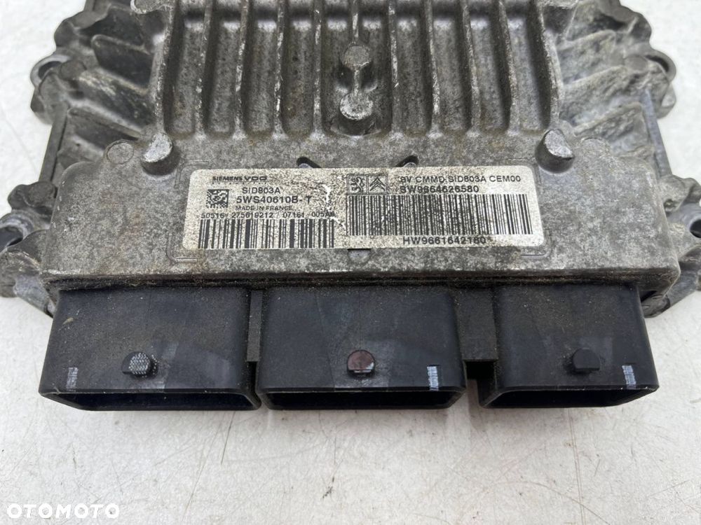 Komputer silnika Peugeot 807 Citroen C8 Ulysse Phedra 2.0 HDI sterownik ECU 5WS40610B-T 9664626580 - 5