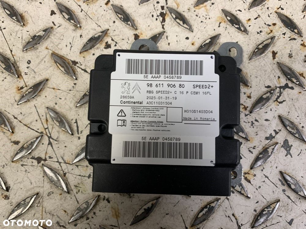 NOWY ORYGINALNY MODUŁ SENSOR AIR BAG PODUSZEK OPEL PEUGEOT CITROEN TOYOTA  9861190680 - 2