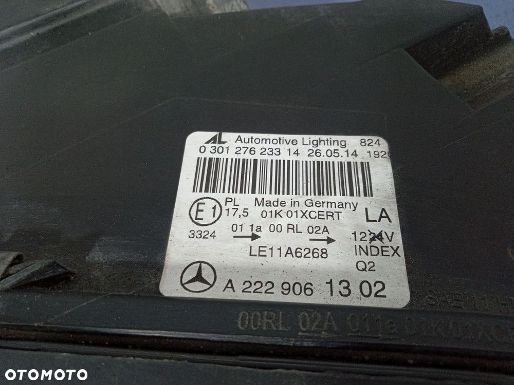 MERCEDES S KLASA W222 REFLEKTOR LEWY LAMPA PRZÓD FULL LED A2229061302 - 6
