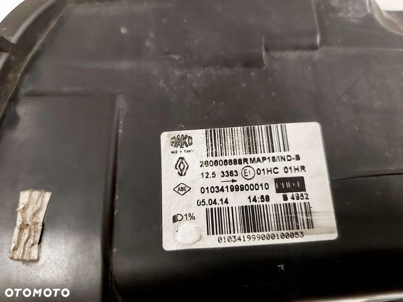 RENAULT CLIO 4 IV LAMPA LEWY PRZÓD LEWA PRZEDNIA REFLEKTOR UK 260606688R - 7