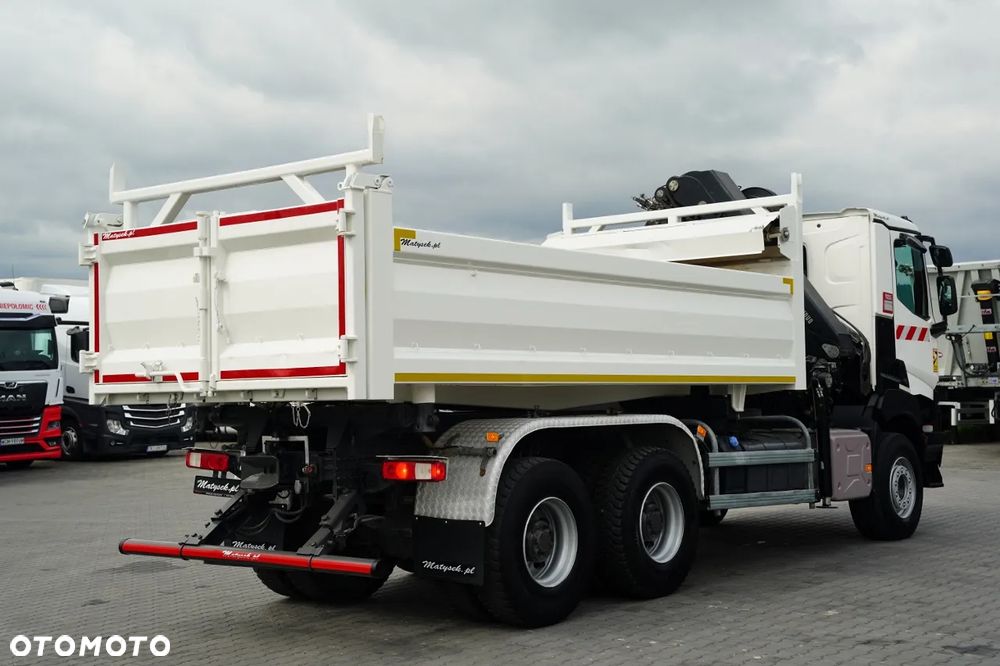 Renault K 380 / 6x4 / WYWROTKA 2 STRONNA / HYDROBURTA + HDS HIAB 211 EP- 4 / PILOT / ŁYCHA /  EURO 6 - 14