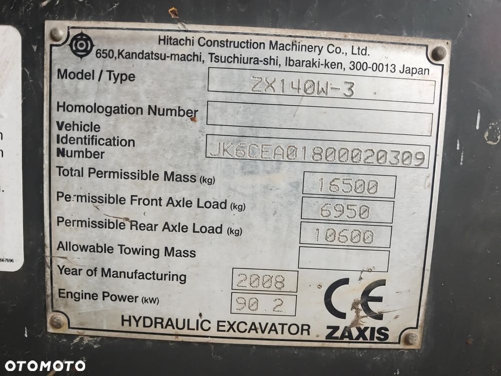 Hitachi Zaxis 140W - 10