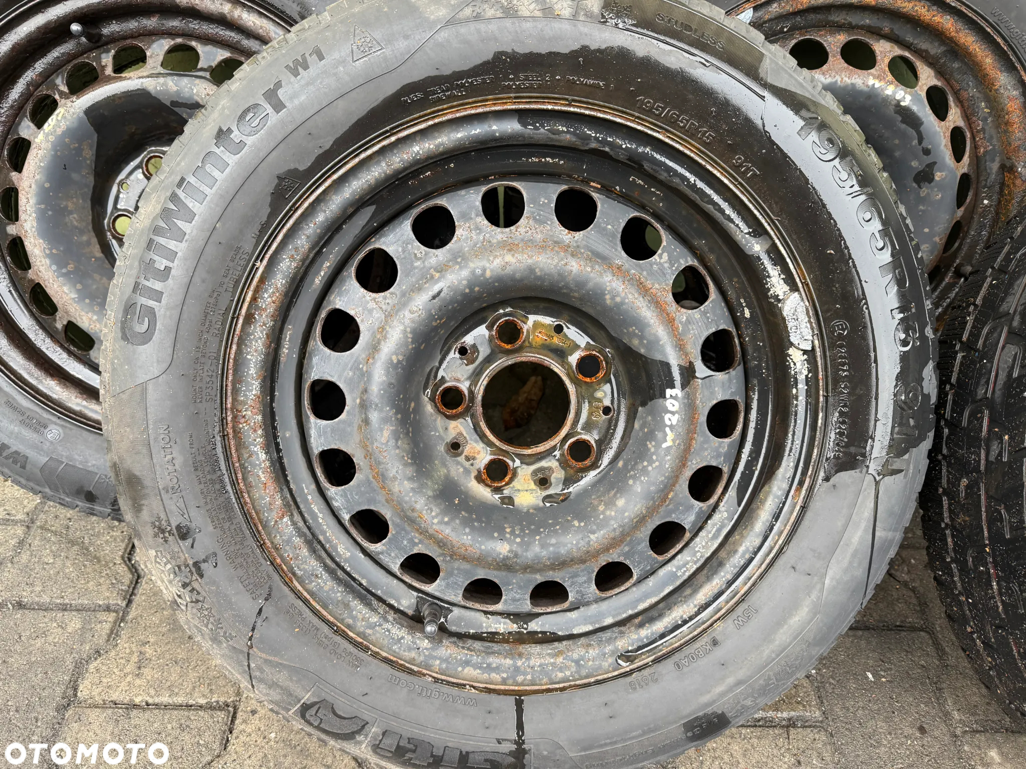 Mercedes C W203 komplet felg stalowych 15" ET31 5 szt. A2034000002 - 6