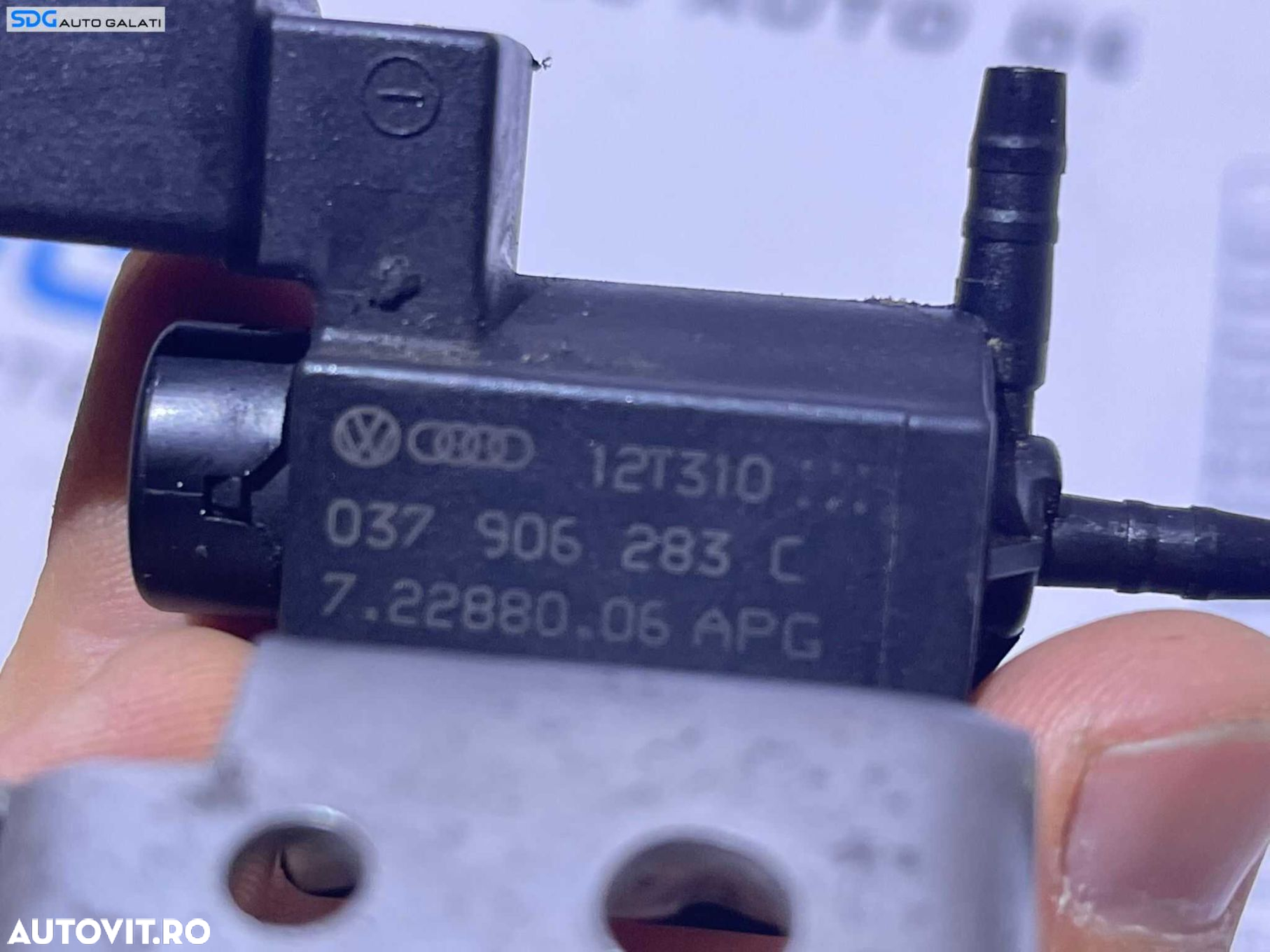 Supapa Electrovalva Convertor Presiune Vacuum Audi A3 8P 1.6 BGU BSE BSF BAG BLP BLF CCSA CMXA 2004 - 2013 Cod 037906283C [M5646] - 5