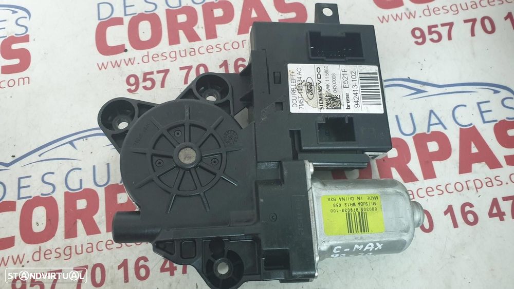 MOTOR ELEVADOR DE VIDRO TRASEIRO ESQUERDO FORD FOCUS C-MAX 2008 -7M5T14B534AC - 1