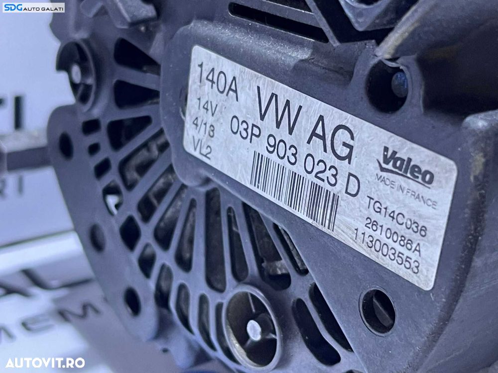 Alternator 140A Skoda Fabia 2 1.2 TDI CFW CFWA 2009 - 2015 Cod 03P903023D [D0163] - 5