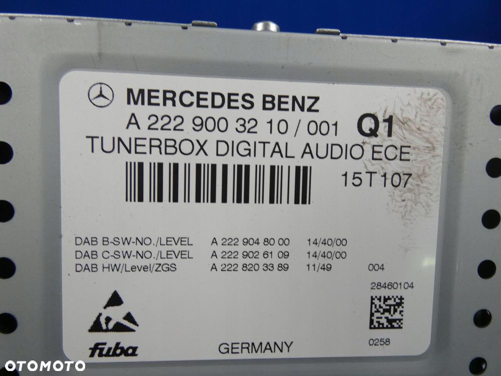 MERCEDES C KLASA W205 GLC W253 S W222 WZMACNIACZ MODUŁ TUNER RADIA - 3