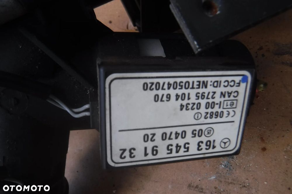 Mercedes ML W163 kolumna kierownicza stacyjka kluczyk A1634600516 1635454032 immo - 6