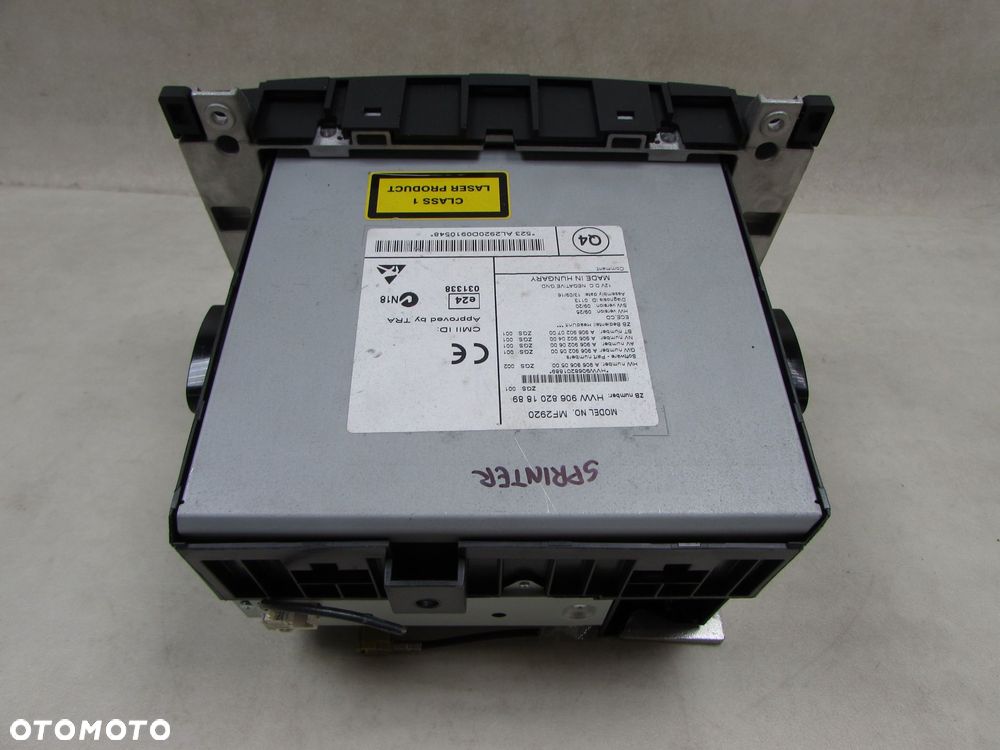 MB SPRINTER 906 LIFT CRAFTER W169 11-18 RADIO RADIOODTWARZACZ MF2920 9068201889 - 6