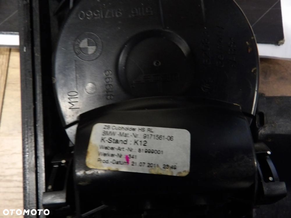 BMW - F10,F11 - TUNEL ŚRODKOWY - IDRVE - SCHOWEK -PRZYCISK HAMULCA RĘCZNEGO - UCHWYT NA KUBKI - 9206444  9171558  9180199  9171561 - 5