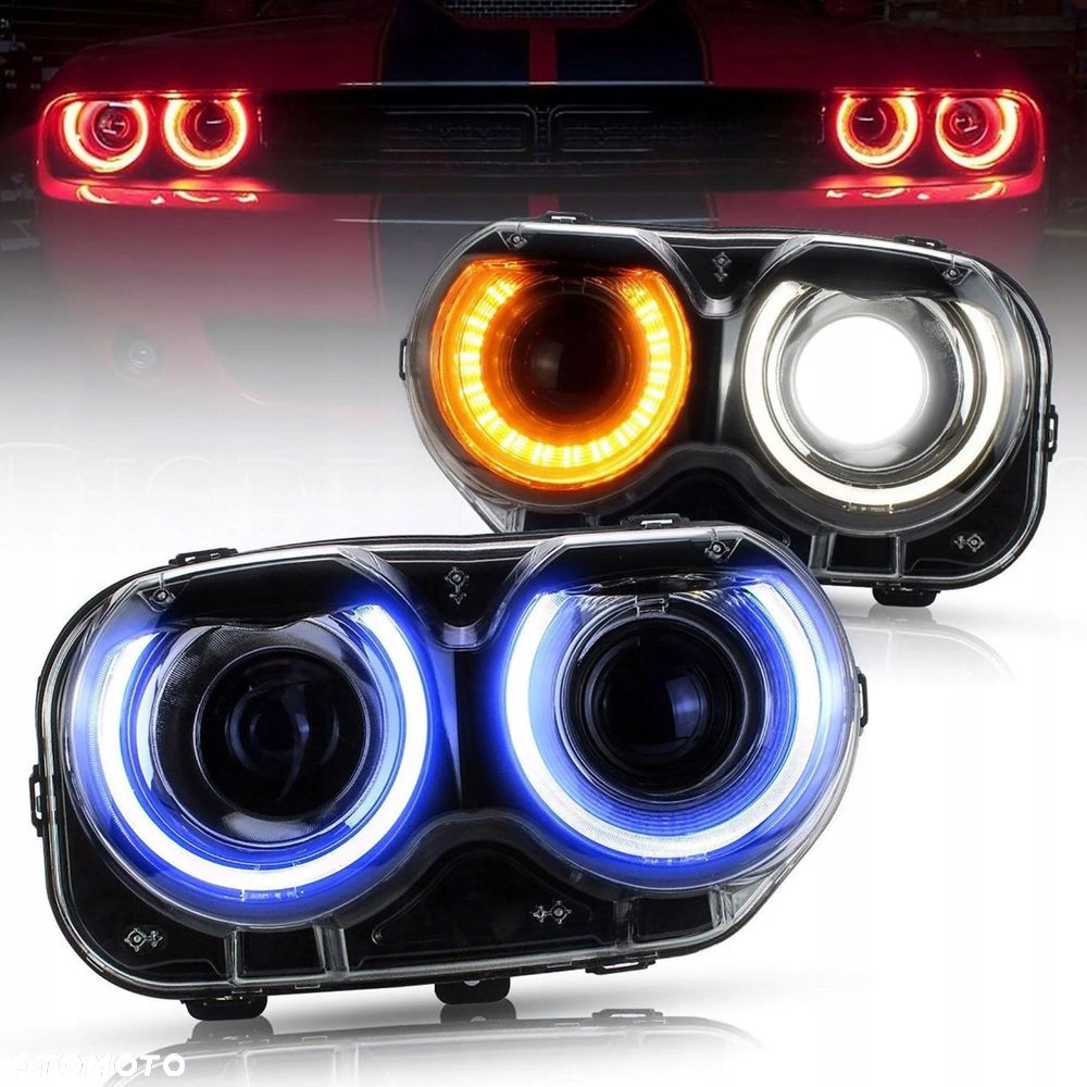 Reflektor Lampa kpl Vland LED Neon RGB Tuning Dodge Challenger Lift 2014- - 4