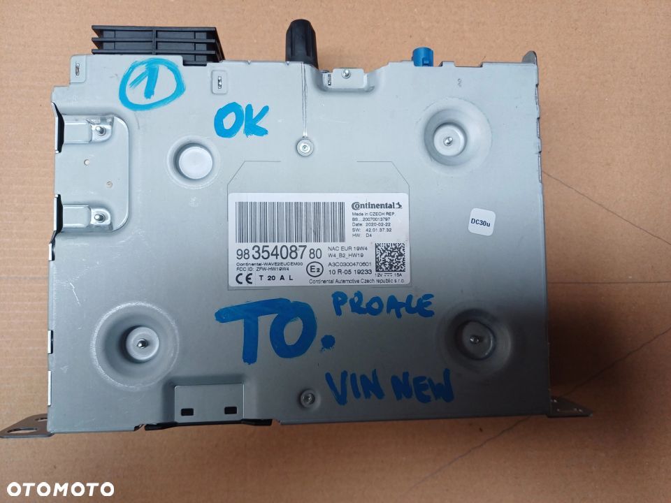 PEUGEOT CITROEN RADIO 9835408780 - 1