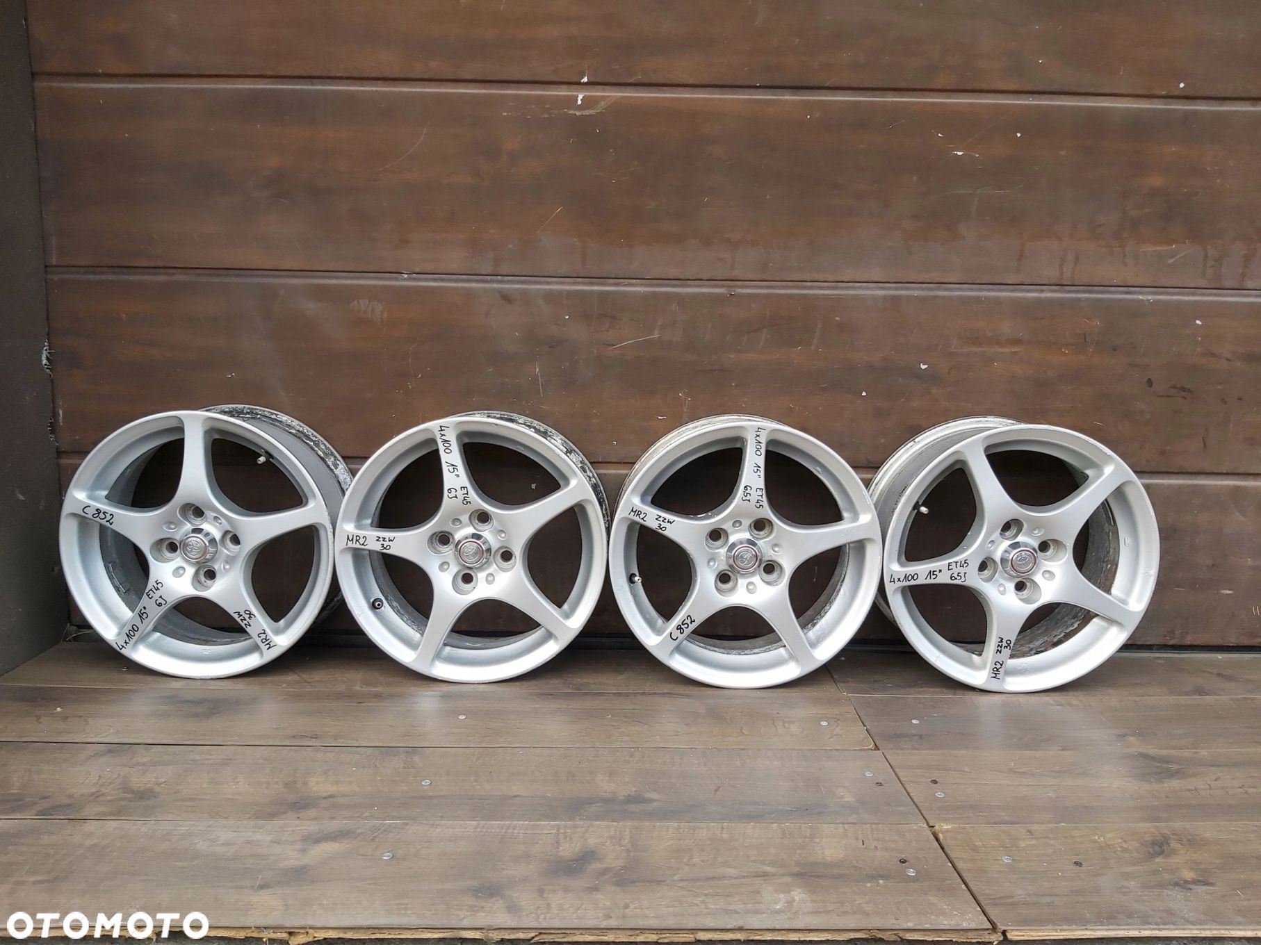 Toyota MR2 zzw30 1,8 vvti Alufelgi felgi 15 4x100 komplet 6J 6,5J - 1