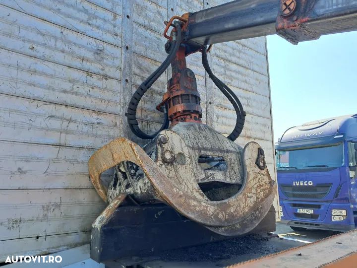 Mercedes-Benz arocs 578cp 8x4 cu macara hiab loglift 120s si graifer transport lemn - 11