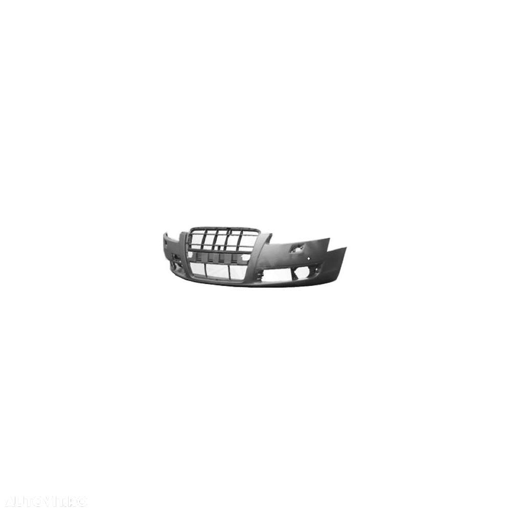 Bara fata Audi A6 (C6) Sedan/Avant, 05.2004-10.2008, grunduita, cu gauri pentru senzori de parcare,cu gauri pentru spalatoare faruri, 4F0807105 - 1